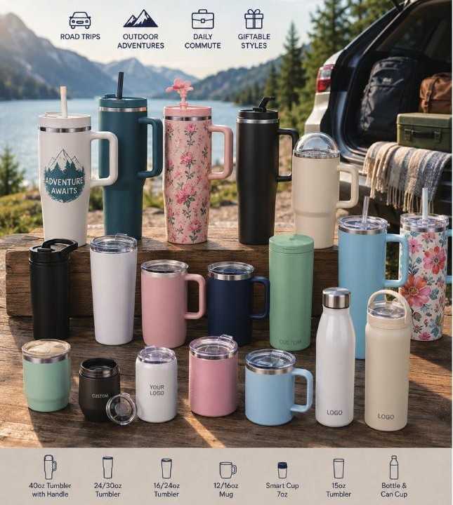 Custom WANFAN travel tumblers